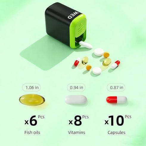 ORBOX 7 Weekly Pill Organizer Day Pill Organizer one time a Day with Reminder, Detachable Travel Pill Case, Large