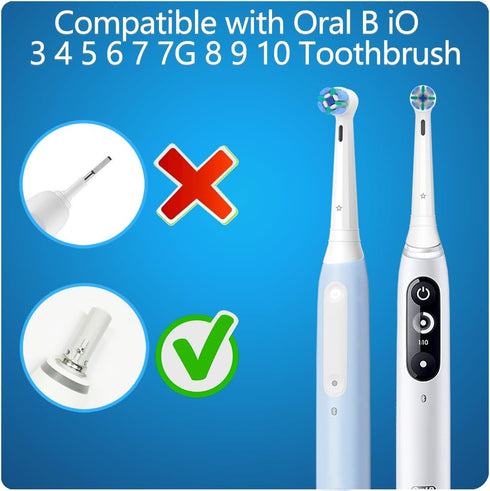KHBD 8 Pack 2/3/4/5/6/7/8/9/10/7G Replacement Toothbrush Heads Compatible with Oral B iO, Brush Heads for Oral-B iO