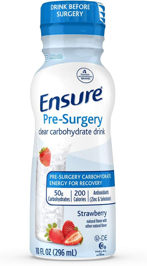 Ensure Pre-Surgery Clear Carbohydrate Drink - Strawberry, 10 fl oz, 4 Count