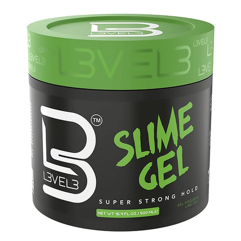 L3 Level 3 Slime Gel - Strong Control Hair Styling Gel for Flake-Free, Long-Lasting Hold, Adds Volume and Texture