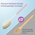 Anti-Slip Body Scrubber for Shower - Long Handle Exfoliating Back Brush with Stiff and Soft Bristles (Pink)