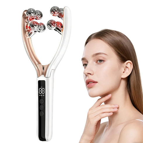 TrendSphere Facial Massager Face Neck, Microcurrent EMS with LCD Screen, Electric Roller for