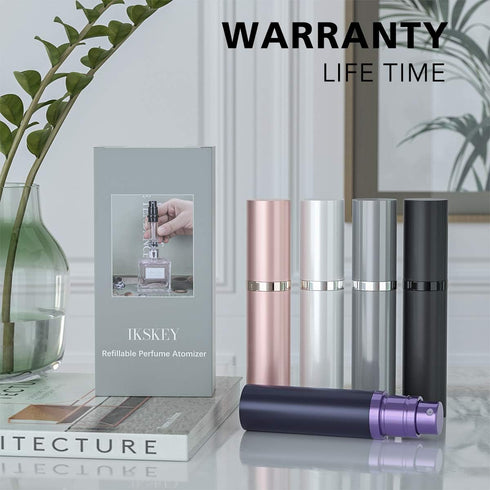 Refillable Perfume Bottle Atomizer for Travel, Portable Easy Refillable Spray Pump for Men and Women, 5ml Mini (Black)