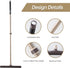 Eyliden Floor Squeegee Scrubber: Heavy Duty Telescopic Handle for No-Scratch Floor Cleaning, EVA Foam Blade
