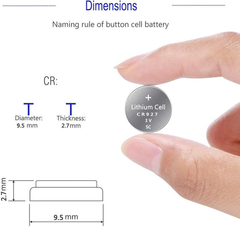 CR927 3V Lithium Battery (10 Pcs)