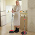 Broom with Dustpan Combo Set, Long Handle Broom and Dustpan for Home Kitchen Room Office Indoor Floor Cleaning