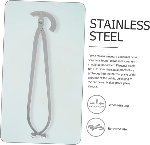 Stainless Steel Pelvic Measuring Tool Ruler Clean Scale Practical Supply for Accurate Internal and External Diameter