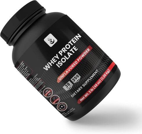PURE ORIGINAL INGREDIENTS Whey Protein Isolate, 3 lb, Instantized, Unflavored