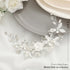 Unicra Silver Flower Bride Wedding Hair Vine Pearl Bridal Hair Piece Rhinestone Headband for Women and Girls