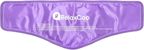 Reusable Neck Ice Pack Wrap for Pain Relief, Cold Compress Therapy for Shoulders, Injuries, and Swelling, Purple