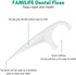 FAMILIFE Floss Picks, 240 Count Unflavored Dental Floss Picks with 4 Travel Handy Cases for Family
