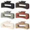 Sisiaipu 6 Pcs 4 Inch Big Hair Claw Clips for Women, Nonslip Square Rectangle Acrylic Banana Jaw Clips - Brown