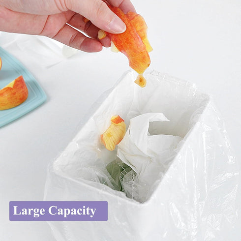 100 Pack Small Garbage Bags, White Odorless Liners for Desktop Trash Cans