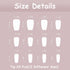 MISUD Press on Nails - Medium Coffin Glue on Nails, Blue Ombre, Acrylic Bling Glitter Design, 24 pcs