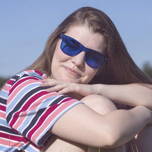 PURPLE CANYON Blue Color Therapy Glasses for Chakra Healing, Chromotherapy, and Mood Enhancement