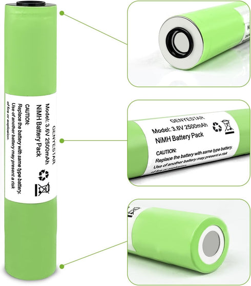 Flashlight Battery, 75175 Compatible with Maglite Flashlight, (Ni-CD, 6V, 2500 mAh) Ultra High Capacity Replacement