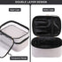 FITINI Double Layer Makeup Bags, Travel Storage Cosmetic Cases, Water-resistant Organizer for Women, Gray