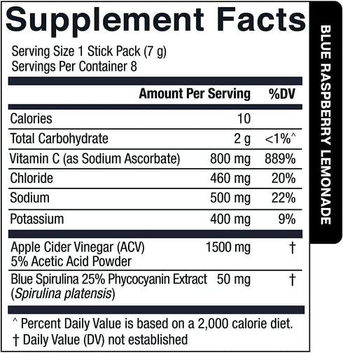 Essential Elements Hydration Packets - Sugar Free Electrolytes Powder Packets, 24 Stick Packs with ACV & Vitamin C