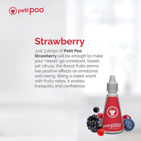 All Natural Toilet Odor Drops, Eliminator Deodorizer Liquid, Travel Dropper Bottle, Strawberry Air Freshener