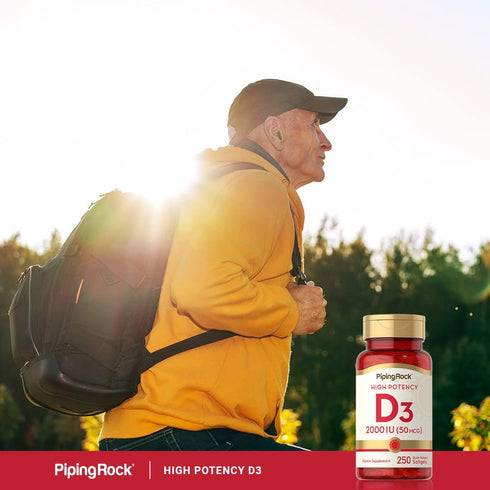 Piping Rock Vitamin D3 2000 IU | 250 Softgels | High Potency Cholecalciferol Supplement, Non-GMO & Gluten Free