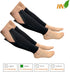 HealthyNees 15-20 mmHg 2 3X-Large) Footless Zipper Compression Leg Calf Shin Sleeve Pairs (Black Combo