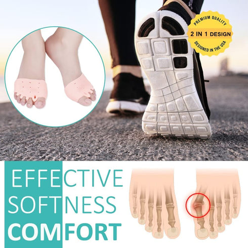 Metatarsal Pads, Toe Separators, Soft Gel Bunion Corrector Cushion for Mortons Neuroma, Rapid Pain Relief