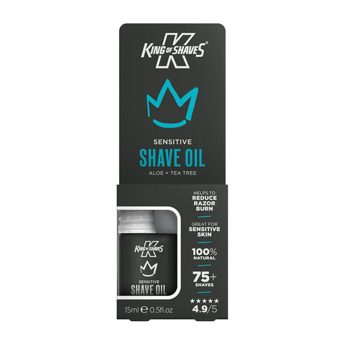 King Of Shaves Sensitive Shaving Oil for Men, 0.51 fl oz, Packaging May Vary