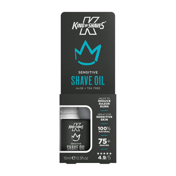 King Of Shaves Sensitive Shaving Oil for Men, 0.51 fl oz, Packaging May Vary