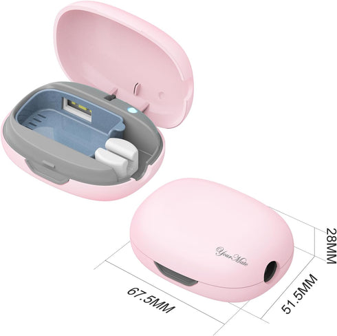 YourMate UVC Rechargeable Toothbrush Sanitizer Case, Travel Toothbrush Covers with Holder for Household and Business