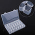 Adjustable 28 Slots Clear Plastic Medicine Pill Jewelry Organizer Box, Suitable for Pills and Earrings