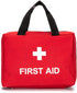 Jipemtra Red First Aid Bag Empty Travel Rescue Pouch First Responder Storage Medicine Emergency Bag for Car Home Office