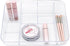 SUNFICON Makeup Tray Organizer Cosmetic Display Case Office Stationery Storage Holder Countertop Storage Unit Makeup Box for Bathroom Drawers,Vanities Office Desk,Washable Crystal Clear Acrylic by SUNFICON