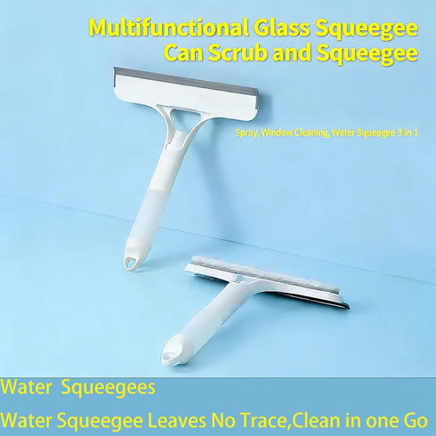 KonaCryspen 3-in-1 Window Cleaning Tool Blade, Sponge & Spray for Streak-Free Glass, Ideal for Home Windows, Mirrors