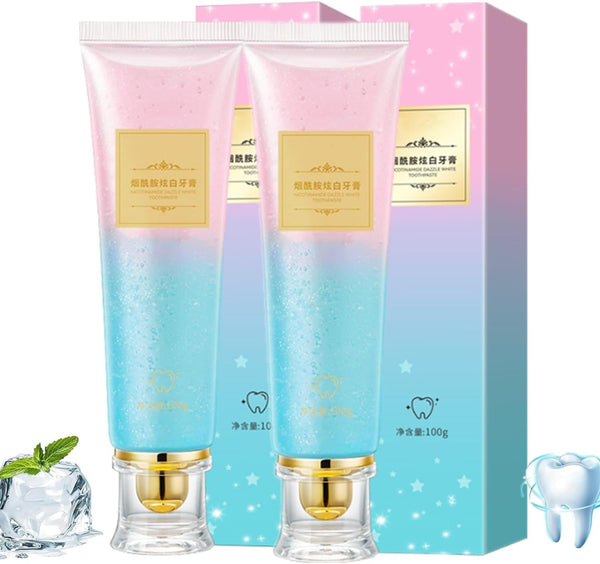 YG LianKai 2PC Niacinamide Toothpaste, Niacinamide Whitening Toothpaste, Intensive Nicotinamide White Teeth, Fresh Breath,
