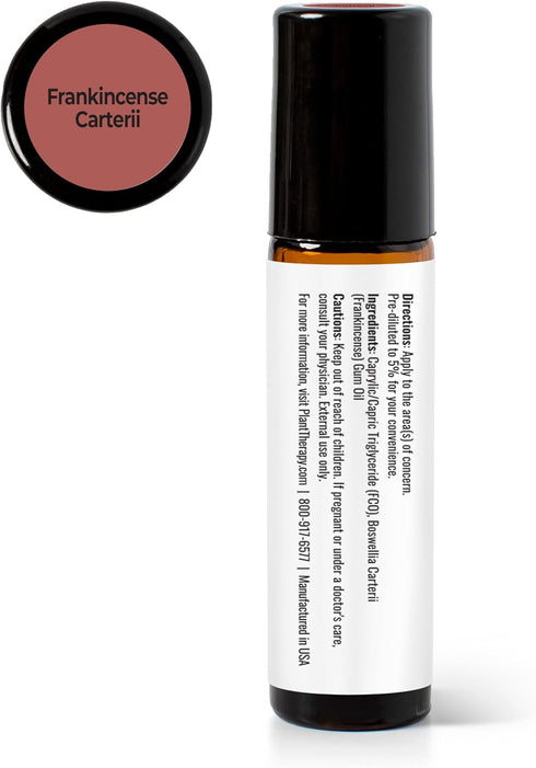 Plant Therapy Frankincense Carterii Essential Oil, 100% Pure, Pre-Diluted Roll-On, Therapeutic Grade, 10 mL (1/3 oz)