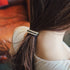 Ruihfas Stretchy Elastic Ponytail Holder, 1Pcs Sparkling Crystal Rhinestone Hair Band for Women (Gold Tone White)