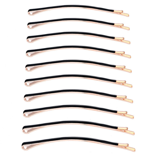 Yishenyishi Pack of 10 Curved Jumbo Bobby Pins, Hair Clips (Black-10pcs)