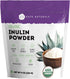 Kate Naturals Inulin Powder Organic for Prebiotic Fiber and Gut Health, 8oz, Organic, Blue Agave