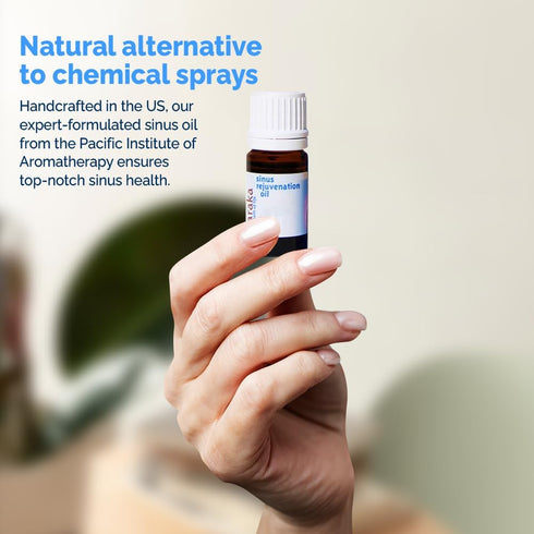 Sinus Rejuvenation Oil - 6 Organic Essential Oils Blend for Enhanced Breathing and Relaxation - 4 ml Daily Use