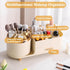 Makeup Organizer Countertop with Drawers 360 Rotating Makeup Brush Holder Large Capacity Skincare Organizer for Vanity Desk, Cream