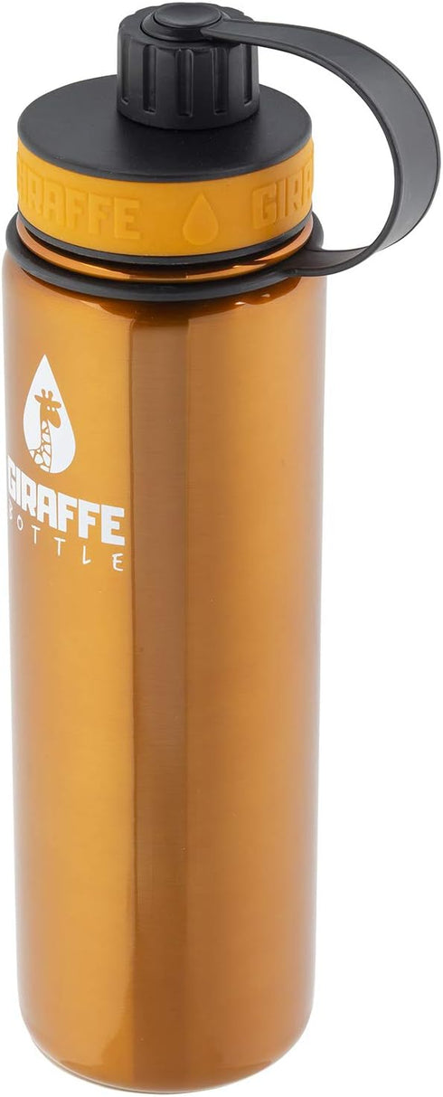 24oz Stainless Steel Drinking Bottle with Insulated and Direct-Drink Lids in Burnt Orange