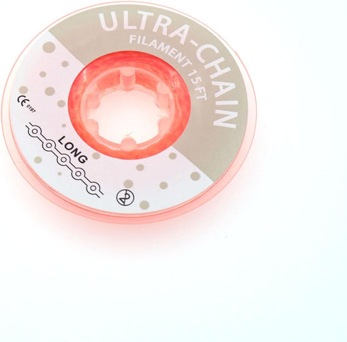 1 Roll/15Ft Orthodontic Dental Elastic Power Chains, Ultra Power Rubber Chain, Long Short Closed (Orange, Long)