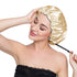 Stain Bonnet Adjustable Satin Sleep Cap - Reversible Double Layer Gold/Lime for Night Hair