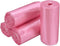 MECCANIXITY Small Trash Bags, 0.5 Gallon Garbage Bags for Mini Trash Can, Pink, 4 Rolls, 120 Counts