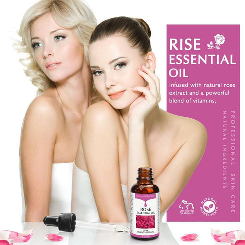 Rose Essential Oil, Face Moisturizer Oil for Women, Skin Care, 1 FL.OZ (30ml)