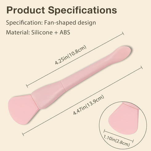 4PCS Silicone Face Mask Applicator Set: Dual-Ended Facial Mask Brush with Spatula for Mud, Clay - Skincare Tool