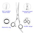 Professional Hair Cutting Scissors/Shears - 6.5-Inches Stainless Steel Haircut Scissor for Home Salon, Barber Use