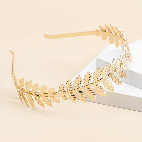 Leaf Branch Bridal Hair Crown Headbands, Gold
