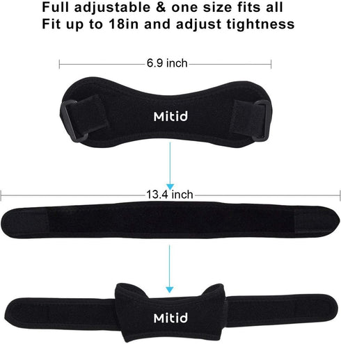 Knee Strap 2 Pack Patella Support Brace for Running, Soccer, Basketball, Hiking, Jumpers Knee, Tennis