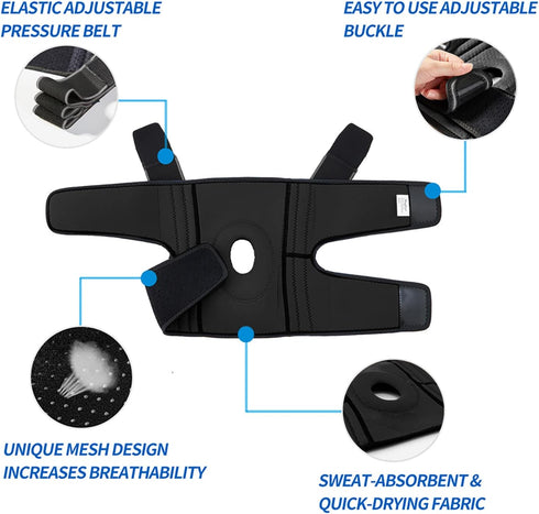 DOUFURT Knee Brace for Women & Men - Plus Size Knee Braces for Knee Pain Relief, Arthritis, Compression Support
